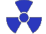 Blue Spinning Radiation Symbol
